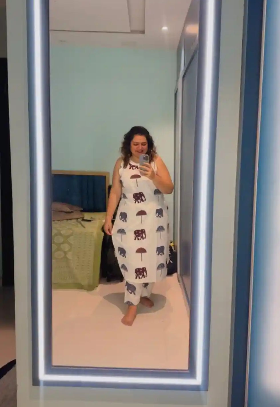 Thumbnail: Pure cotton kurta and palazzo pant set ( 5 colors)