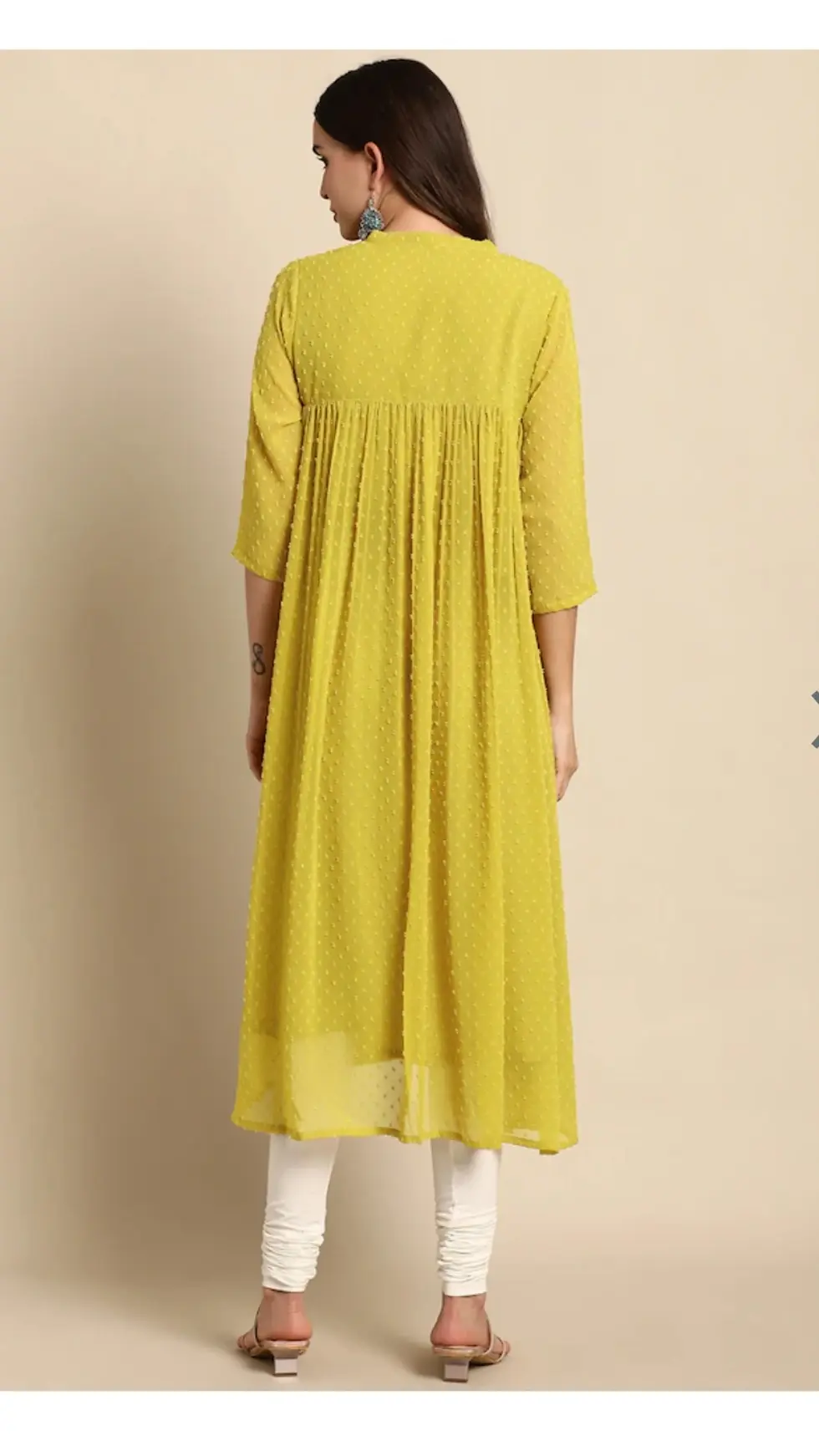Thumbnail: Weave poly chiffon kurta ( top)