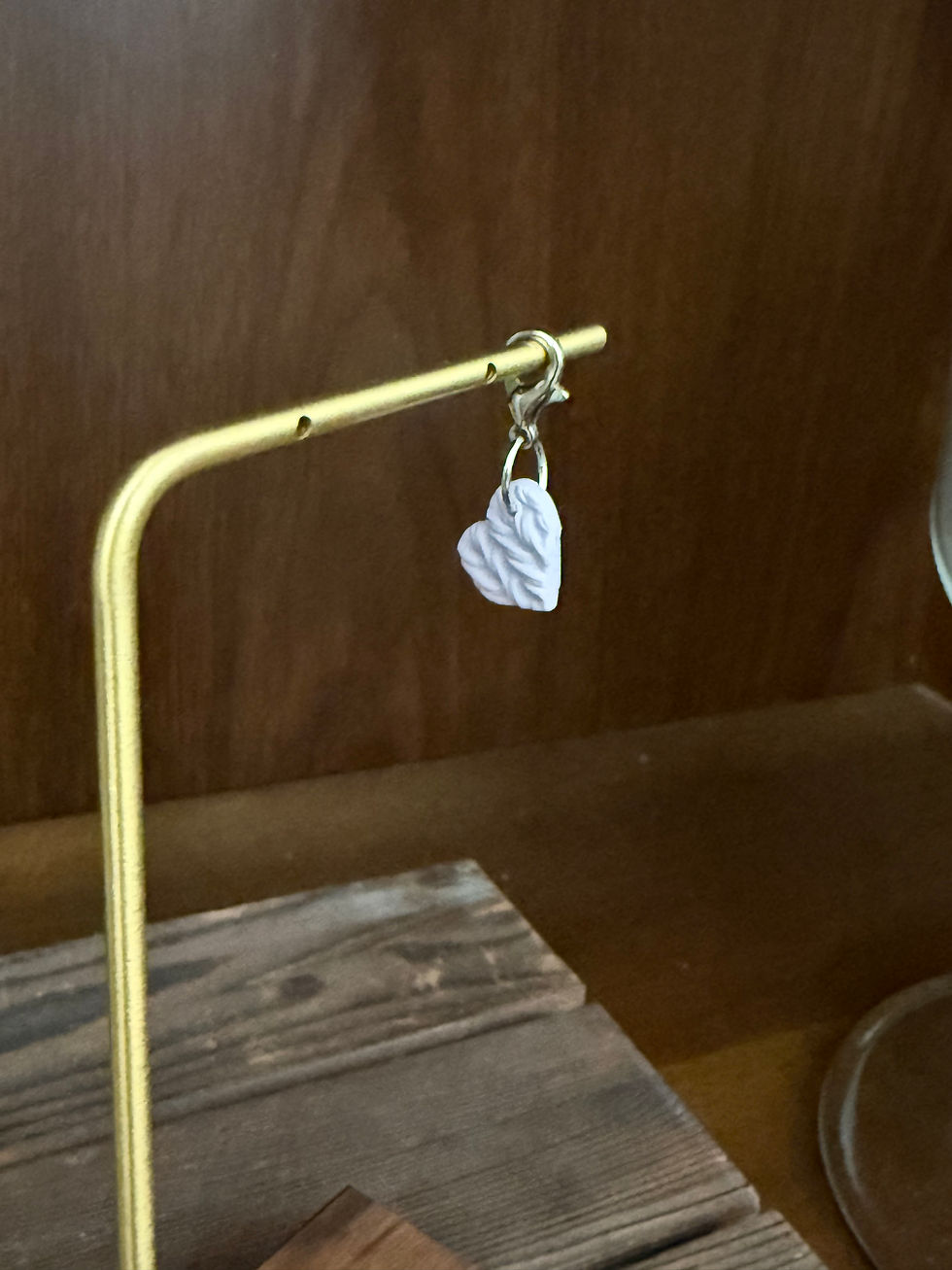 Thumbnail: Knit Heart Charm - Lavender 