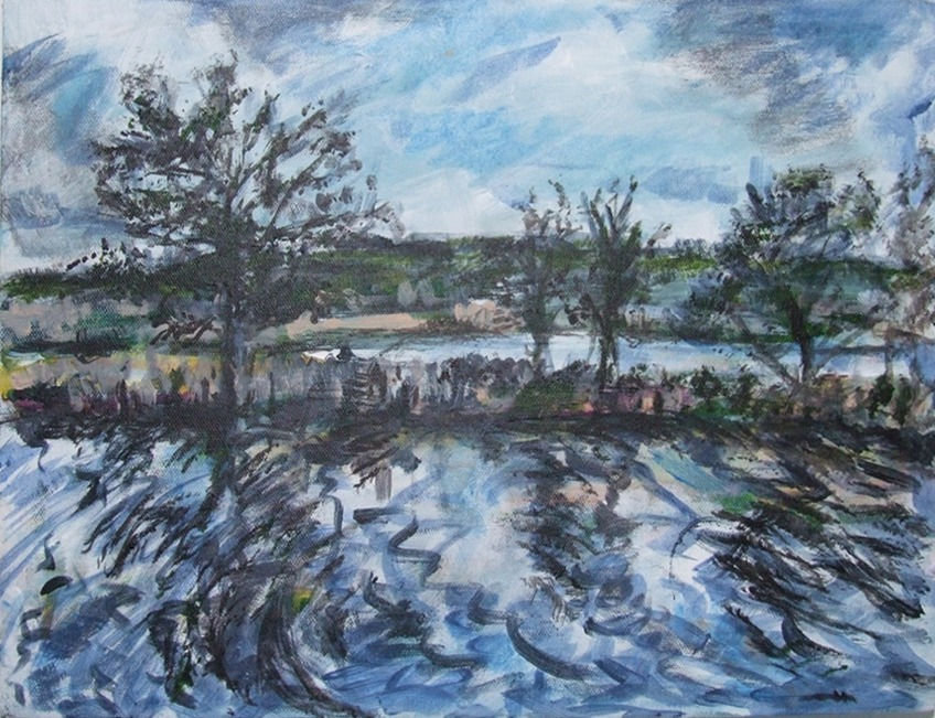 Cors Caron Acrylic/Canvas Painting Tregaron Bog