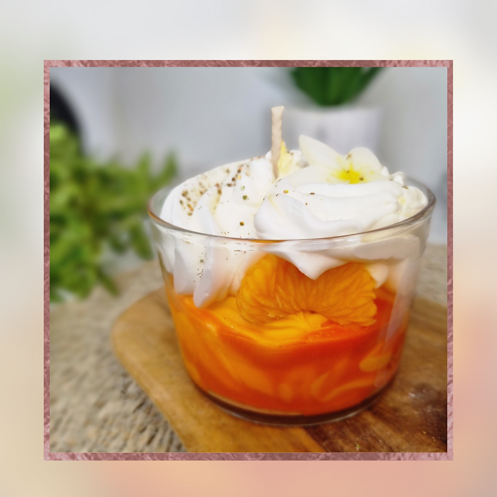 Bougie clémentine monoï