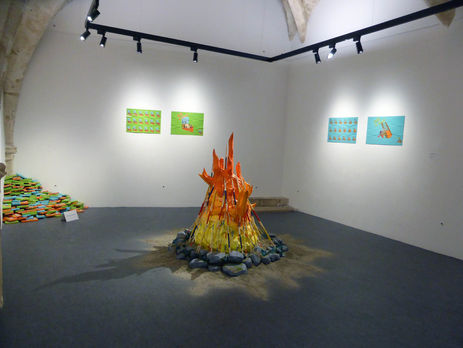 Vue de l'exposition personnelle " Build & Smash ", Espace Saint-Ravy pour Drawing Room, Montpellier, 2017. Marie Havel