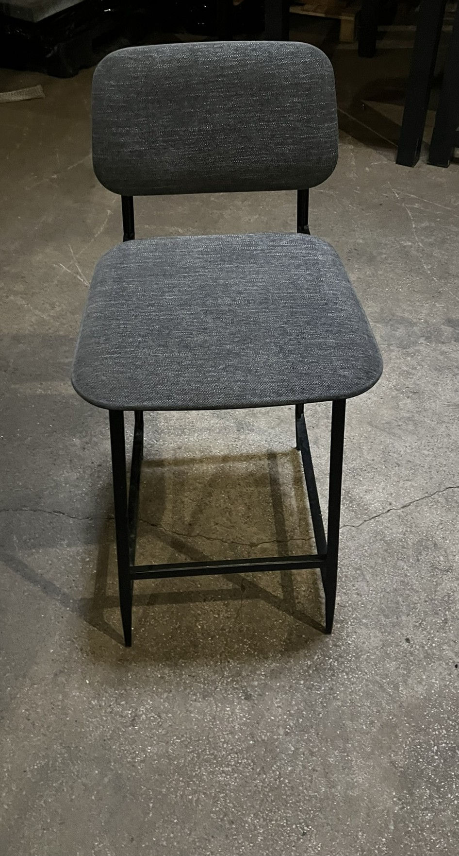 Thumbnail: Grey Mid Stools with Metal Frame