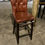 Thumbnail: Leather Bar Stool Rust Colour