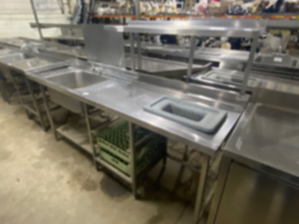 Dishwasher Inlet Sink Stainless Steel with Tray Rack Bin Holder