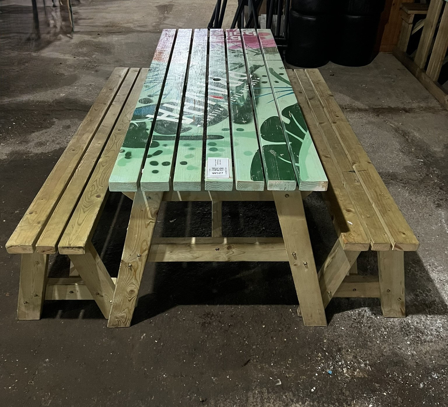 Picnic Table with Separate Benches 8 Seater