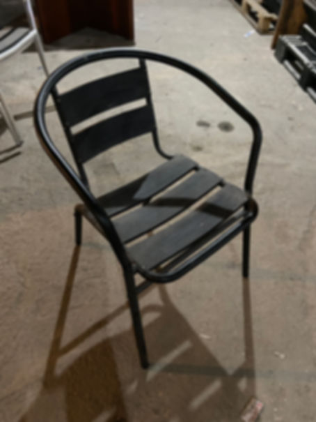 Bistro Arm Chair Aluminium Indoor/Outdoor Black