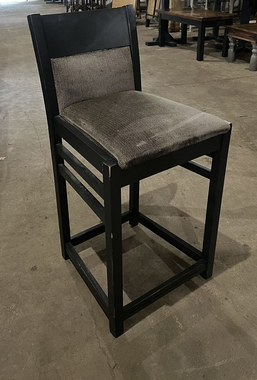 Thumbnail: Painted Grey Bar Stool Mid Height