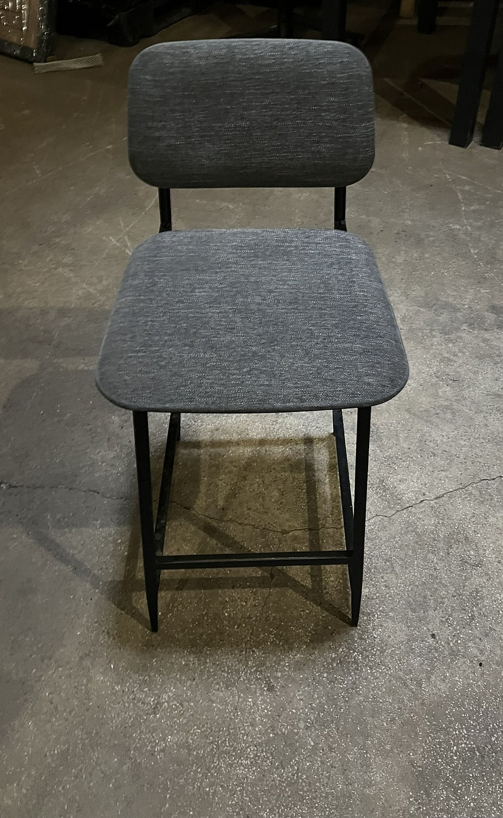 Thumbnail: Grey Mid Stools with Metal Frame