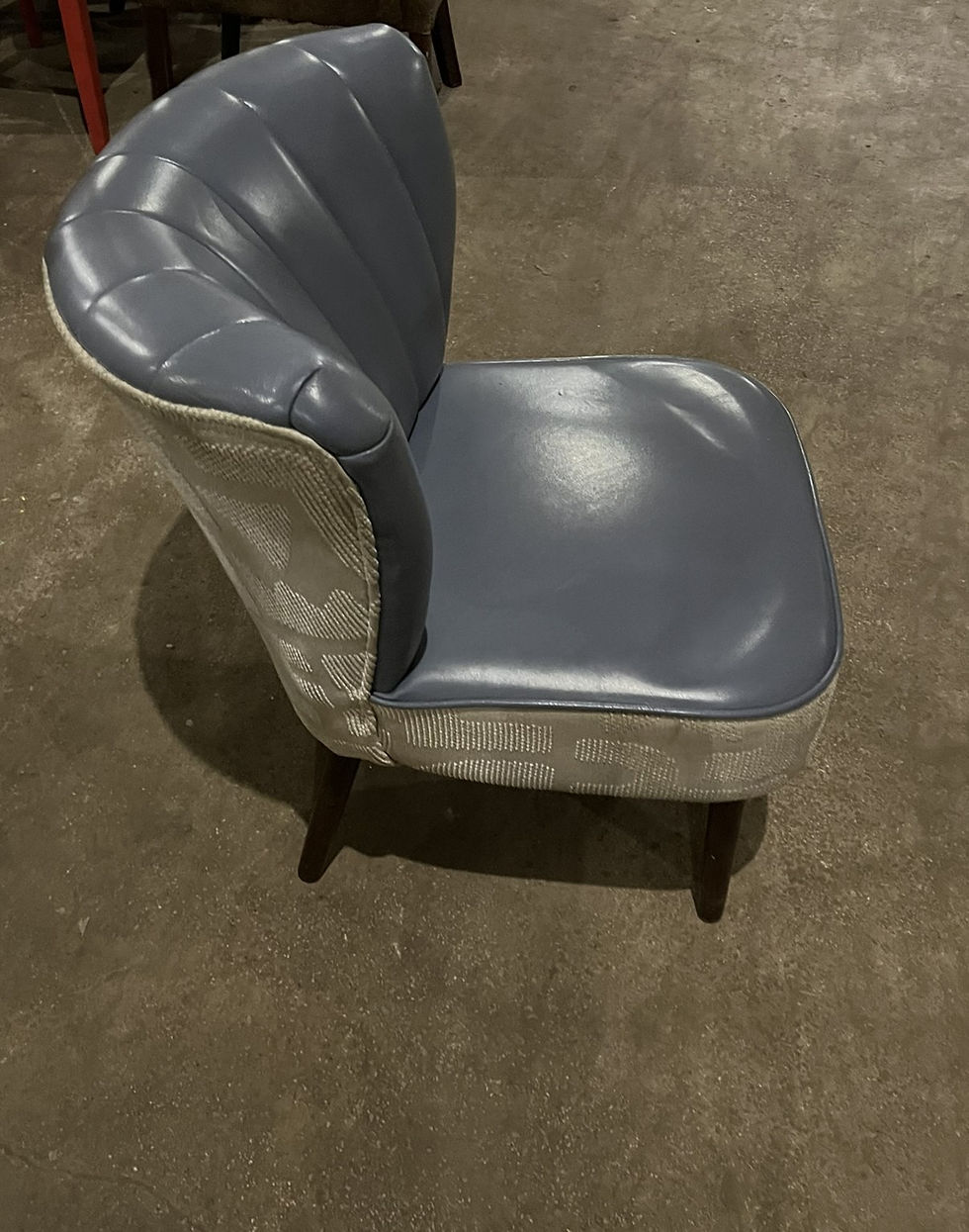 Thumbnail: Blue Leather Cocktail Chair