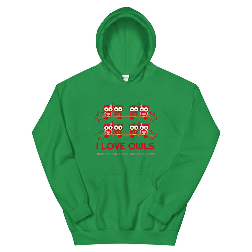 Thumbnail: Owls Unisex Hoodie, Birds