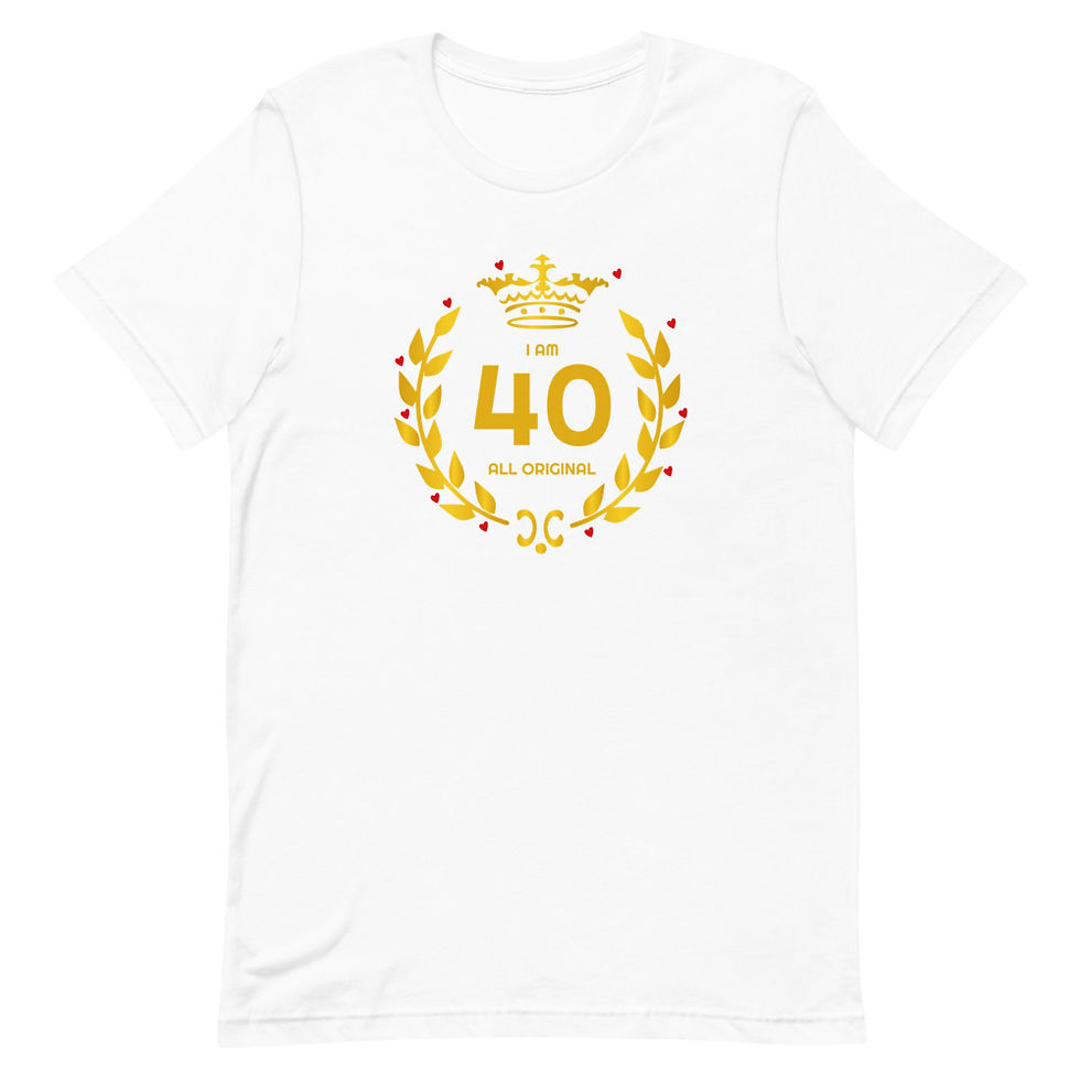 Thumbnail: Happy 40th Short-Sleeve Unisex T-Shirt, Birthday