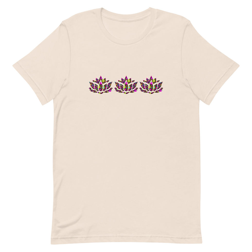 Thumbnail: Lotus Flower Short-Sleeve Unisex T-Shirt, Diwali