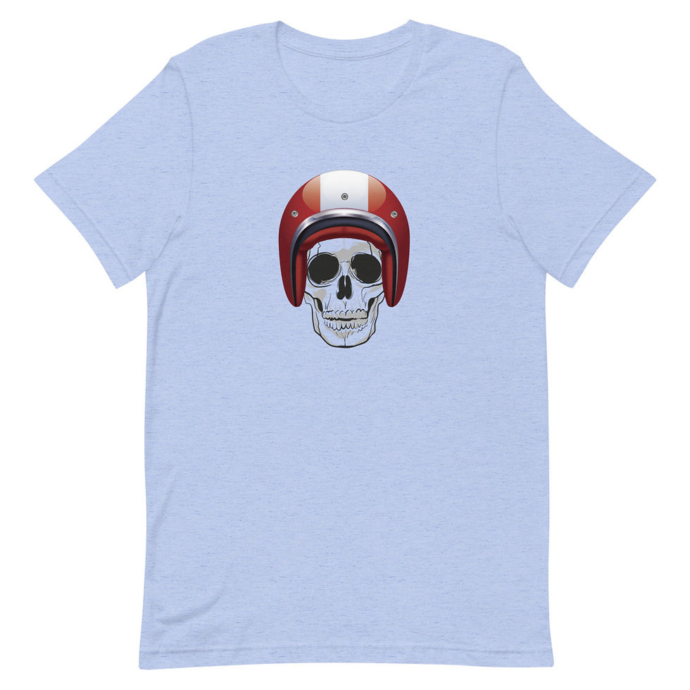 Thumbnail: Skull Short-Sleeve Unisex T-Shirt, Motorcycles