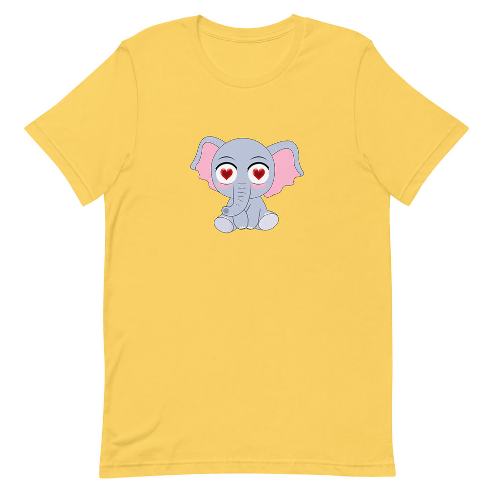 Thumbnail: Elephant Short-Sleeve Unisex T-Shirt, Animals 