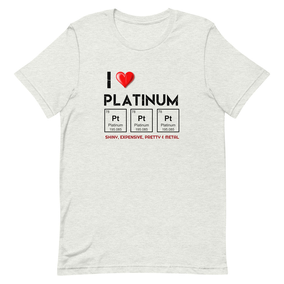 Thumbnail: Platinum Short-Sleeve Unisex T-Shirt, Metals 