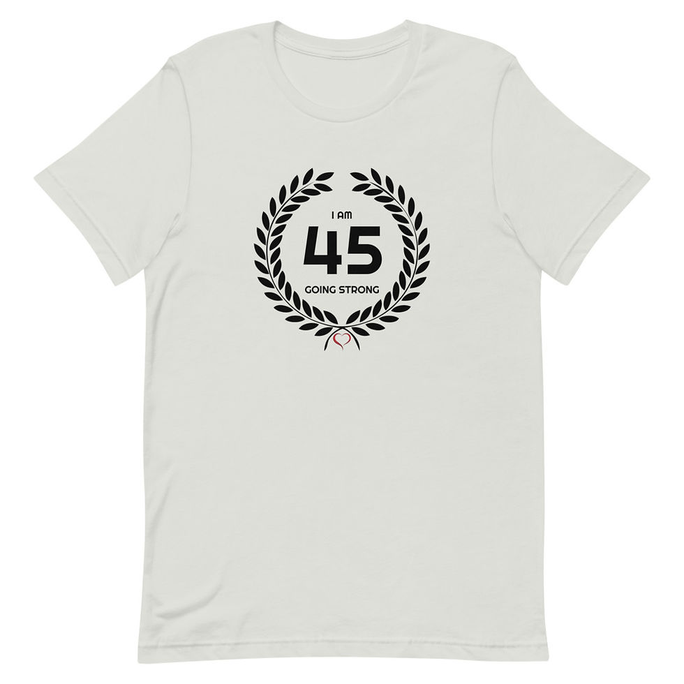 Thumbnail: Happy 45th Short-Sleeve Unisex T-Shirt, Birthday