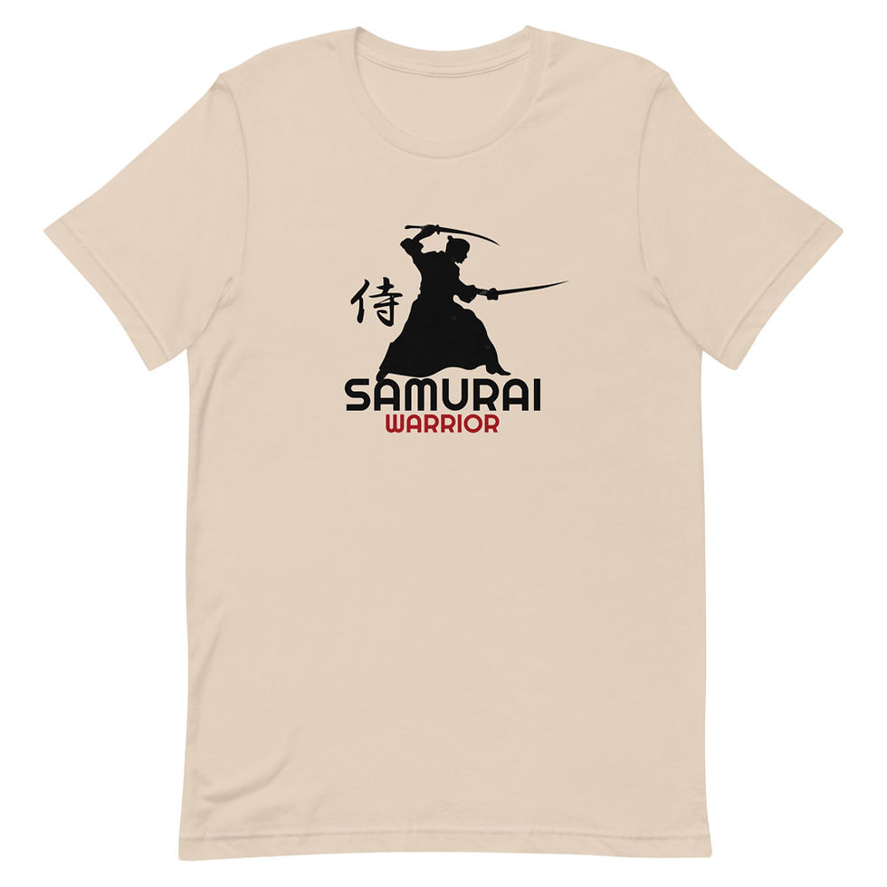 Thumbnail: Samurai Short-Sleeve Unisex T-Shirt, Warrior 
