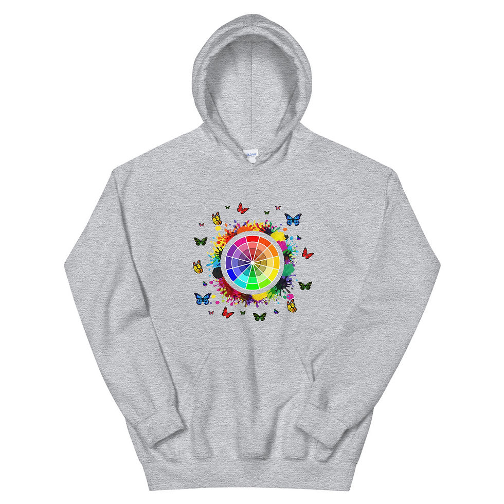 Thumbnail: Rainbow Butterflies Unisex Hoodie