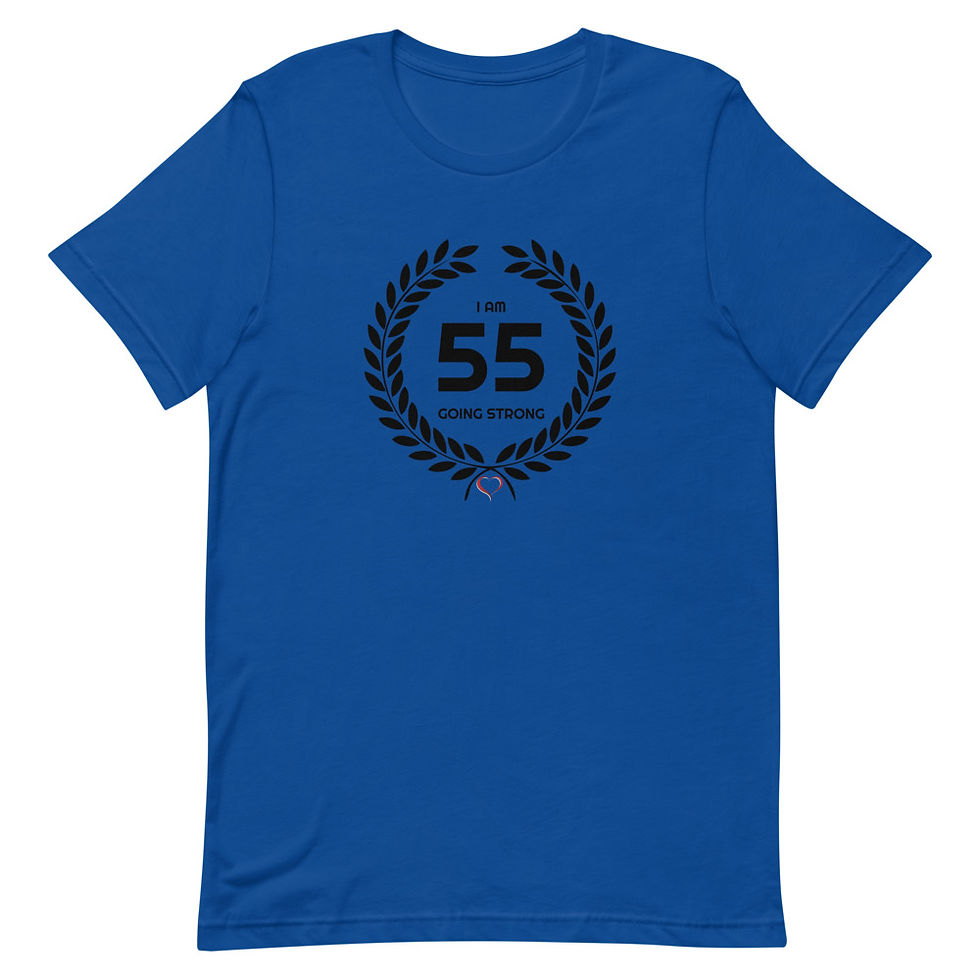 Thumbnail: Happy 55th Short-Sleeve Unisex T-Shirt, Birthday