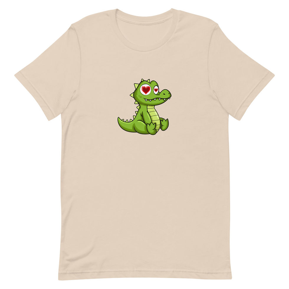 Thumbnail: Crocodile Short-Sleeve Unisex T-Shirt, Animals 