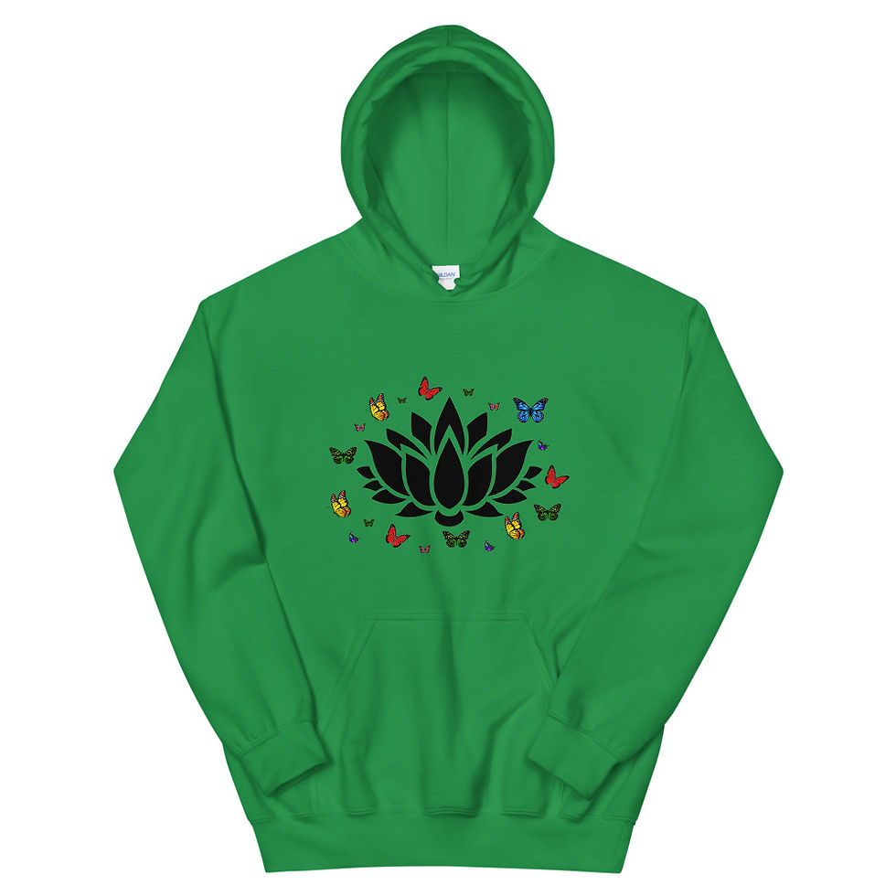 Thumbnail: Lotus Flower Unisex Hoodie, Diwali