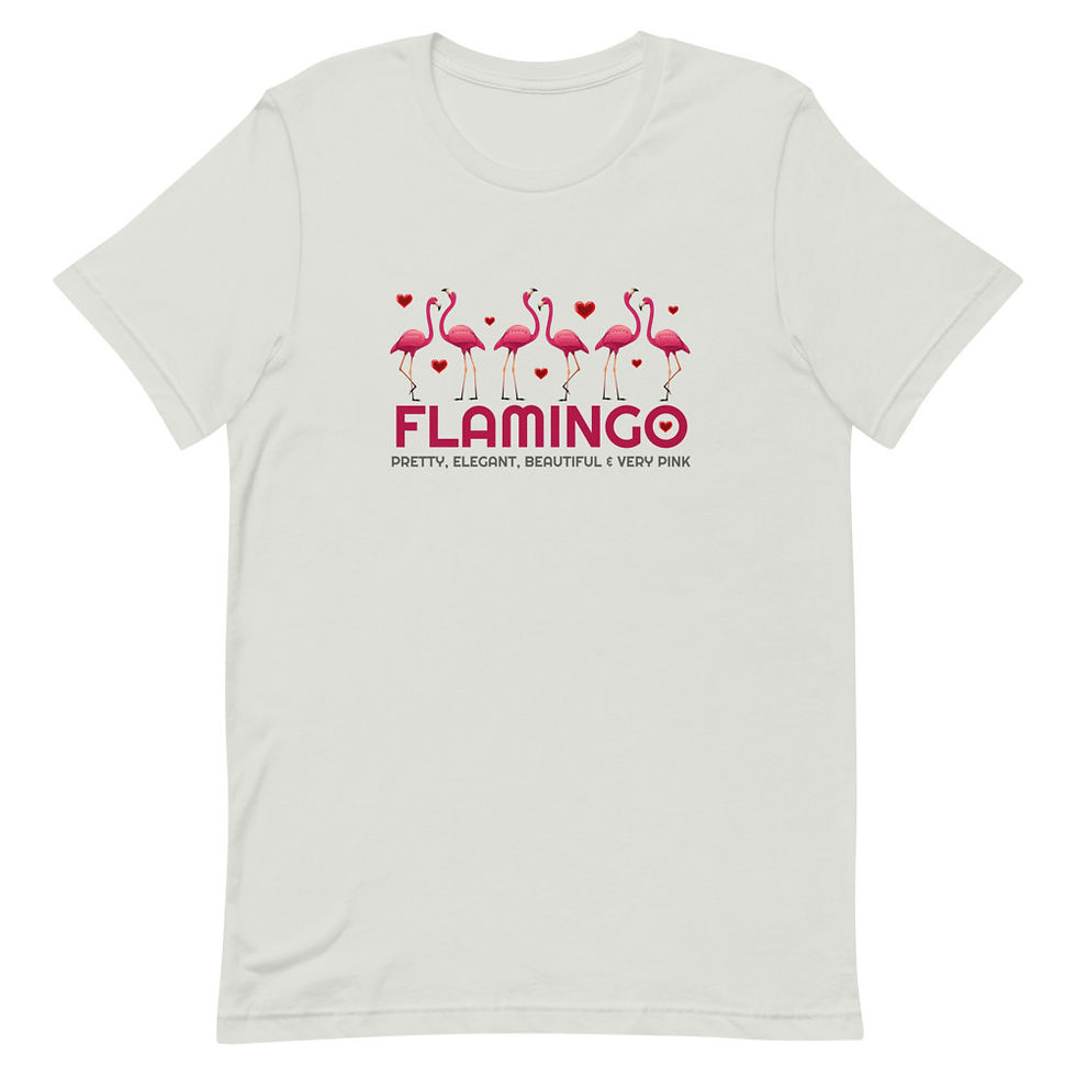 Thumbnail: Flamingo Short-Sleeve Unisex T-Shirt, Birds