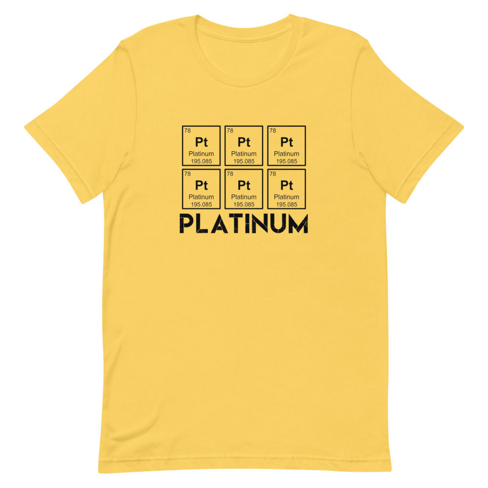 Platinum Short-Sleeve Unisex T-Shirt, Metals