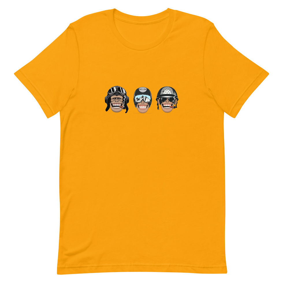 Thumbnail: Helmets Short-Sleeve Unisex T-Shirt, Motorcycles