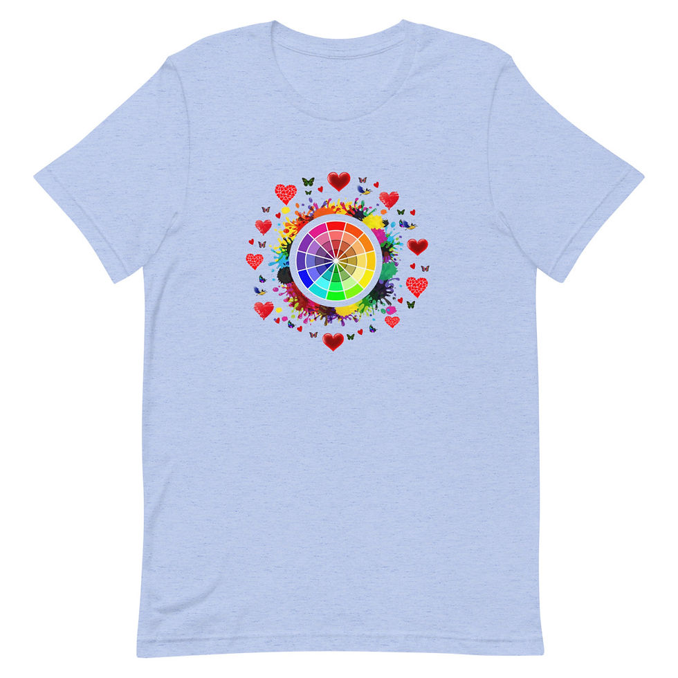 Thumbnail: Rainbow Hearts Short-Sleeve Unisex T-Shirt