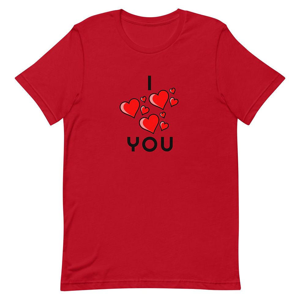 Thumbnail: I love You Short-Sleeve Unisex T-Shirt, Valentines