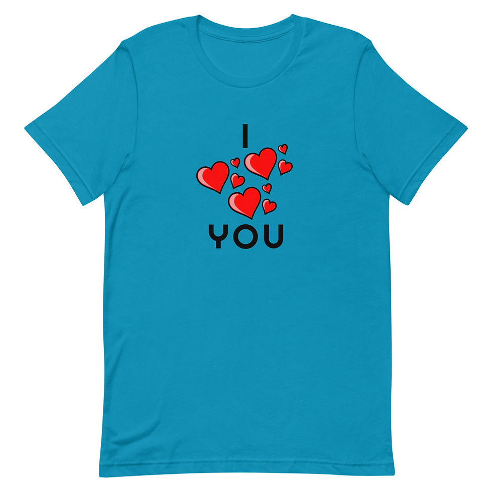 Thumbnail: I love You Short-Sleeve Unisex T-Shirt, Valentines