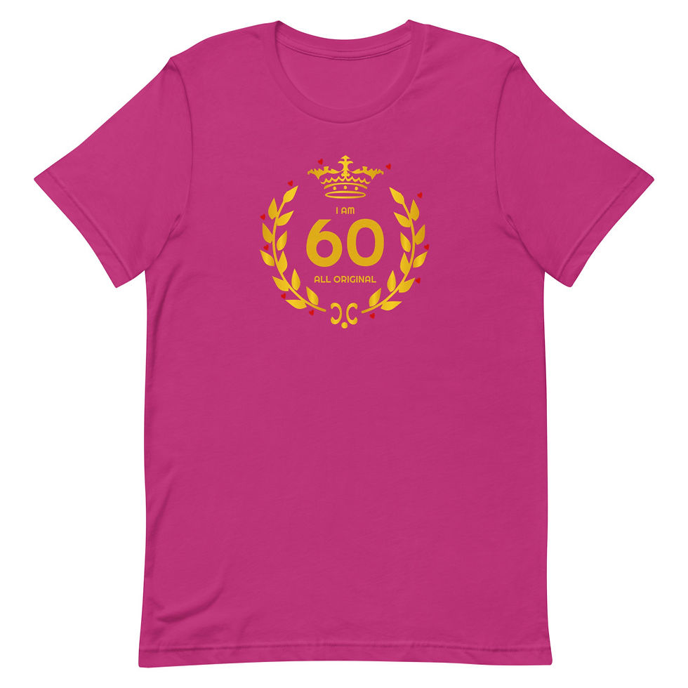 Thumbnail: Happy 60th Short-Sleeve Unisex T-Shirt, Birthday