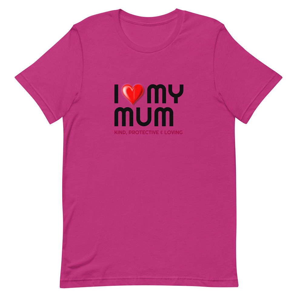 Thumbnail: I Love Mum Short-Sleeve Unisex T-Shirt