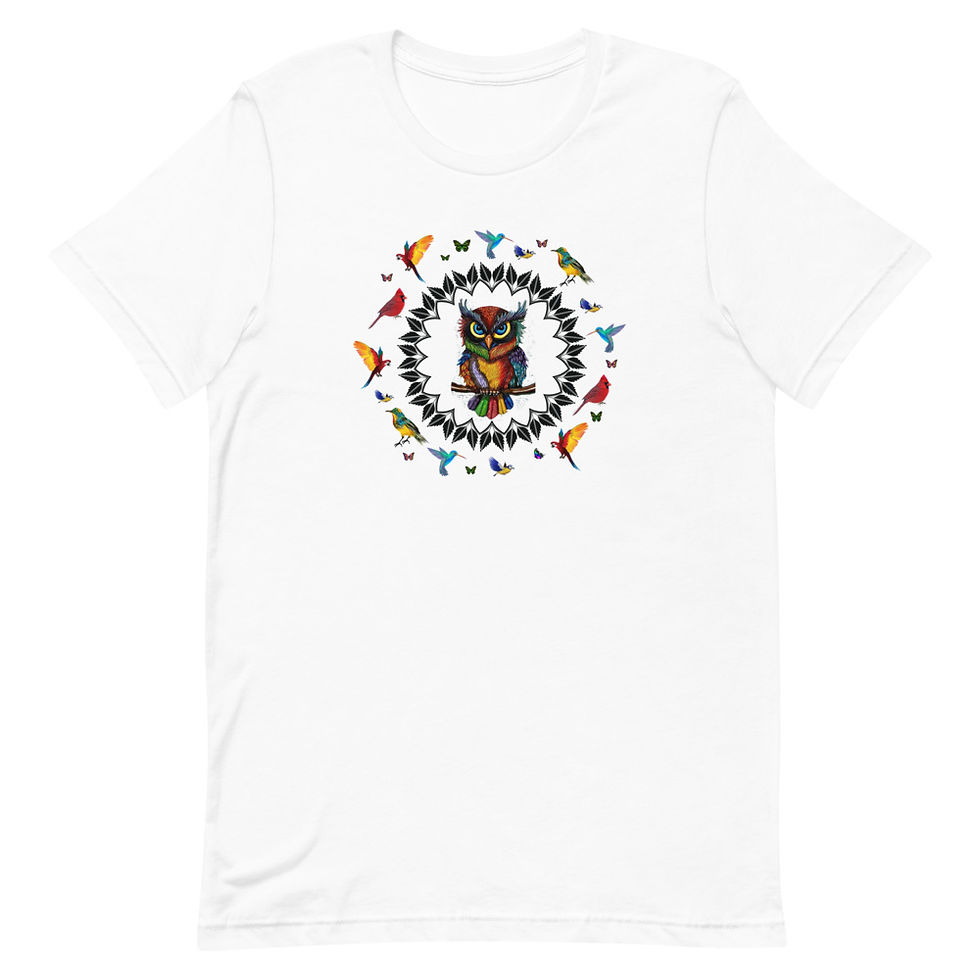 Thumbnail: Owl Short-Sleeve Unisex T-Shirt, Birds