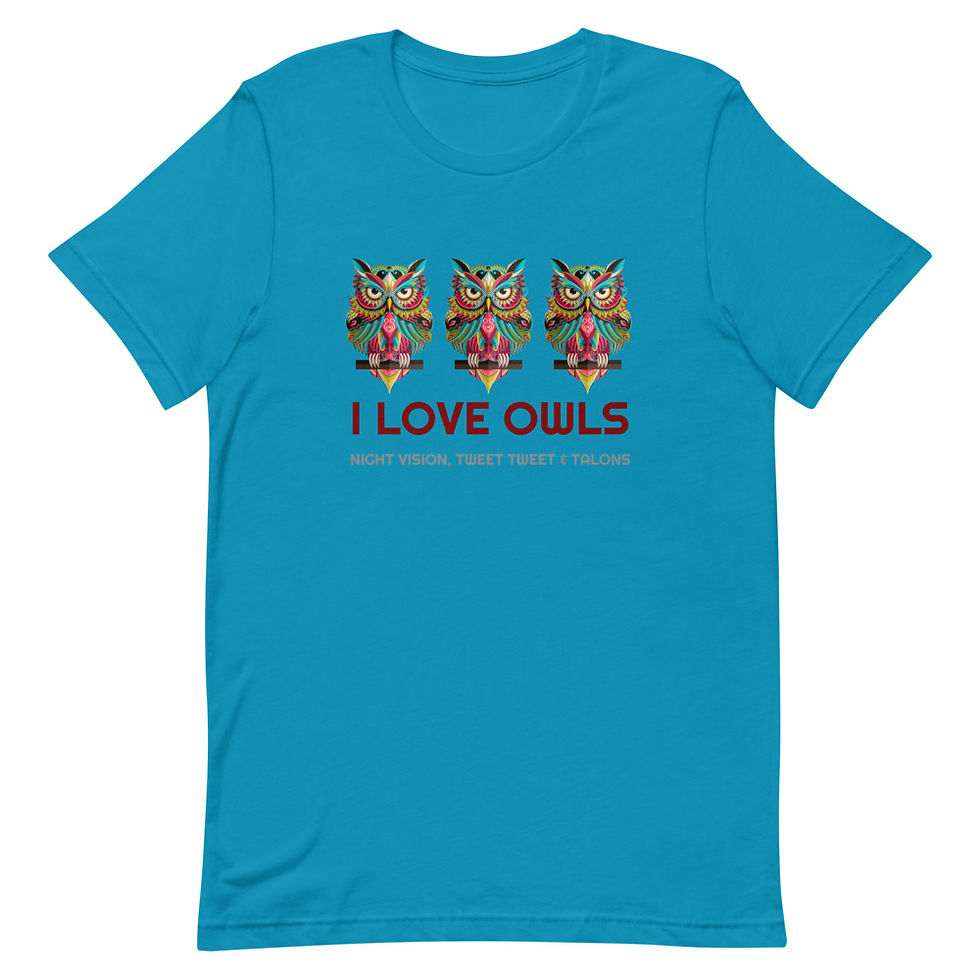 Thumbnail: Owls Short-Sleeve Unisex T-Shirt, Birds