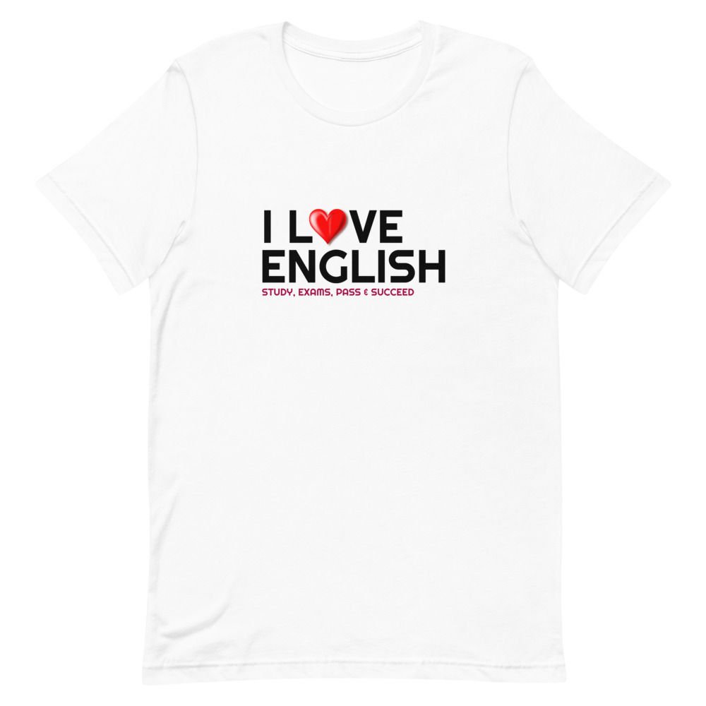 English Short-Sleeve Unisex T-Shirt, Subjects