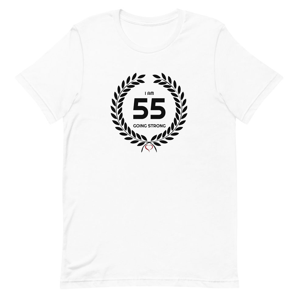 Thumbnail: Happy 55th Short-Sleeve Unisex T-Shirt, Birthday