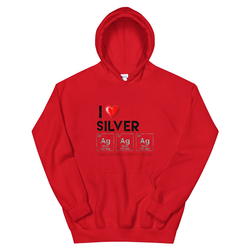 Thumbnail: Silver Unisex Hoodie, Metals