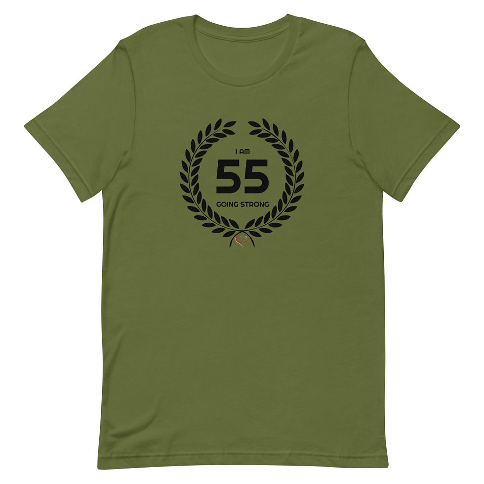 Thumbnail: Happy 55th Short-Sleeve Unisex T-Shirt, Birthday