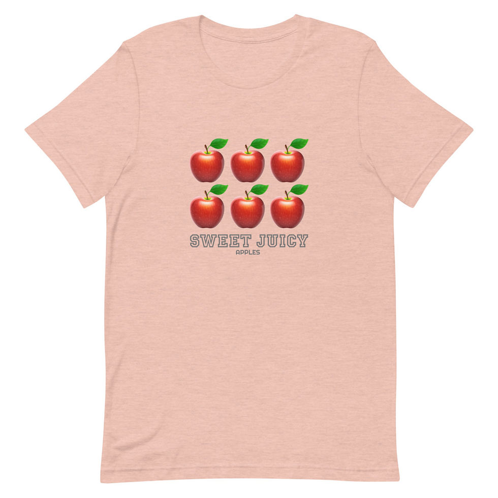 Thumbnail: Red Apples Short-Sleeve Unisex T-Shirt, Fruit 