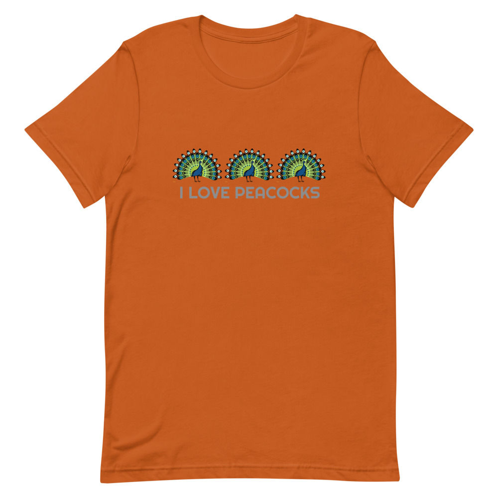 Peacocks Short-Sleeve Unisex T-Shirt, Birds