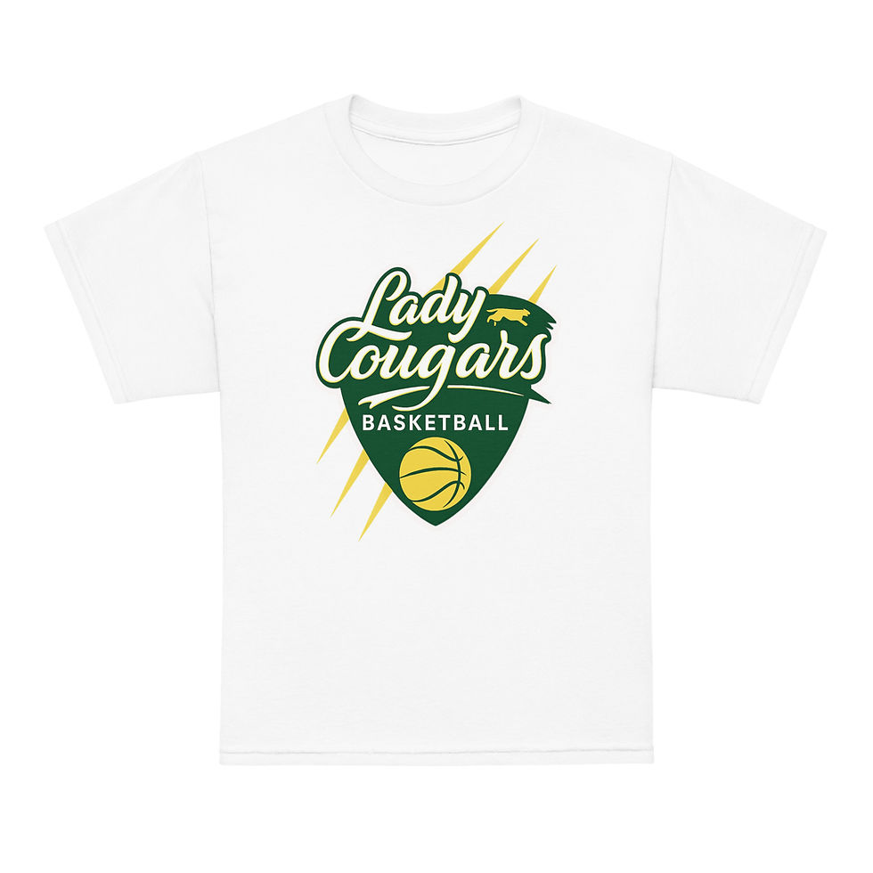 Thumbnail: Lady Cougars Basketball Youth Sports Tee | Gildan 8000B DTFlex
