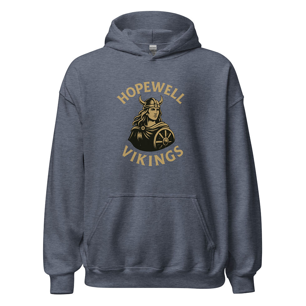 Thumbnail: Hopewell Vikings Alternative Hoodie Unisex Heavy Blend Gildan 18500 