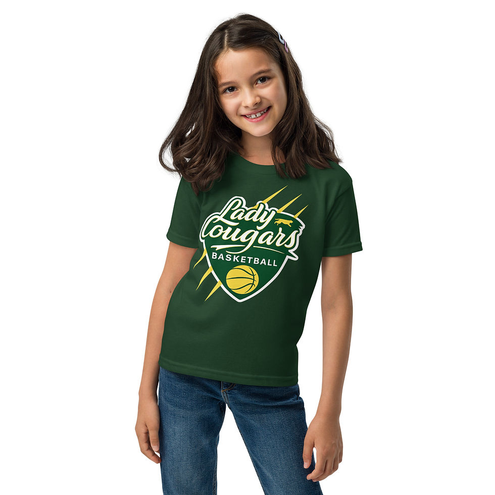 Thumbnail: Lady Cougars Basketball Youth Sports Tee | Gildan 8000B DTFlex