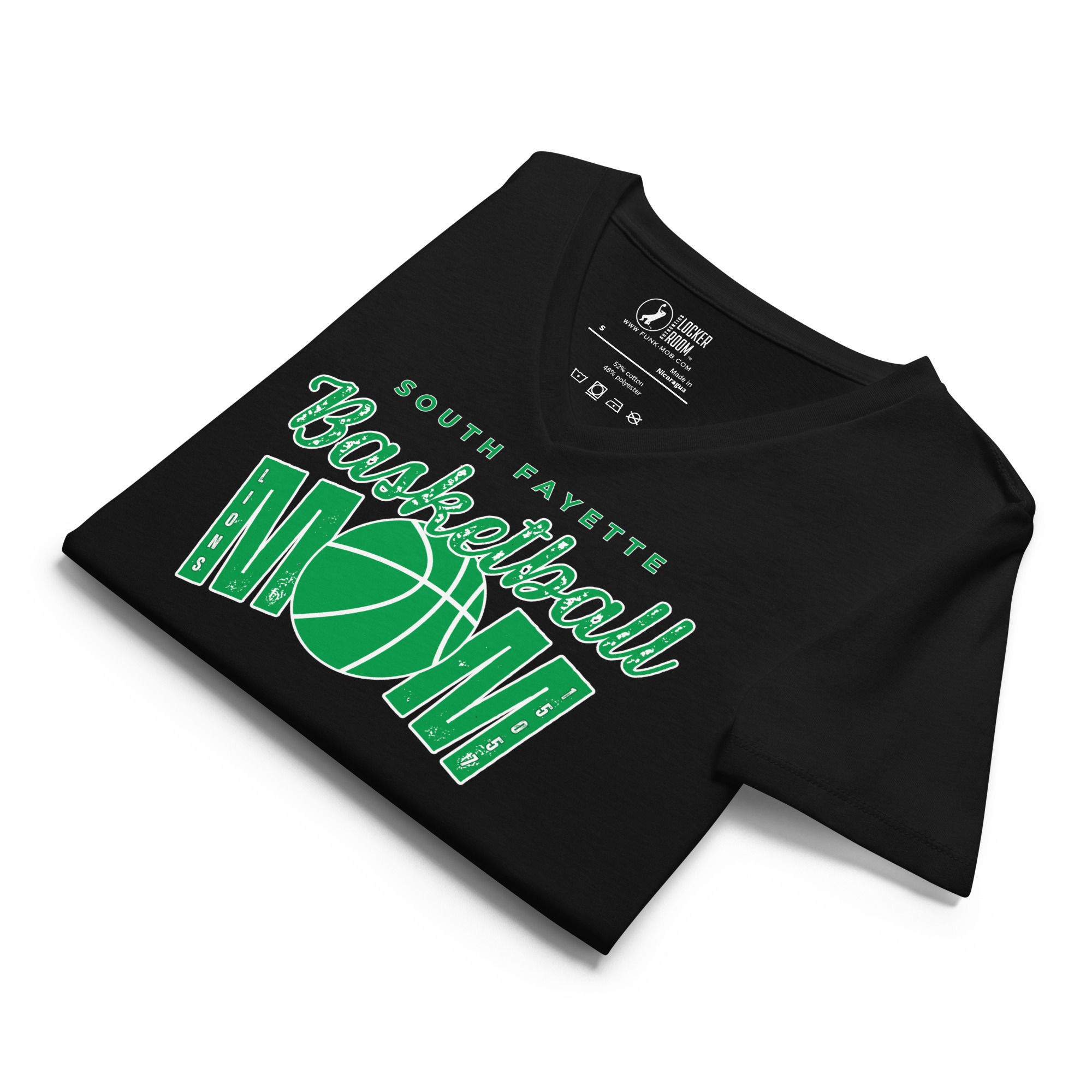 South Fayette Basketball Mom Women's Relaxed V-Neck T-Shirt Bella + Canvas DTG