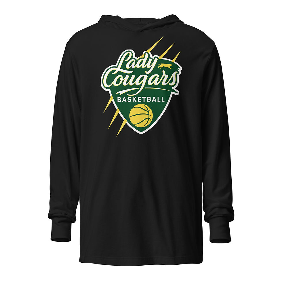 Thumbnail: Blackhawk Lady Cougars Basketball Unisex Hooded Long Sleeve Tee B+C 3512