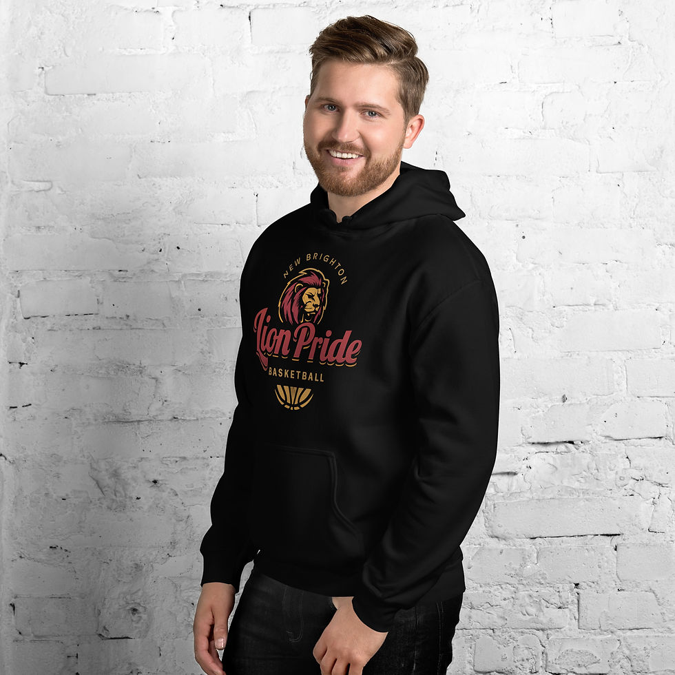 Thumbnail: New Brighton Basketball "Lion Pride" Retro Heavy Blend Hoodie | Gildan 18500 DTG