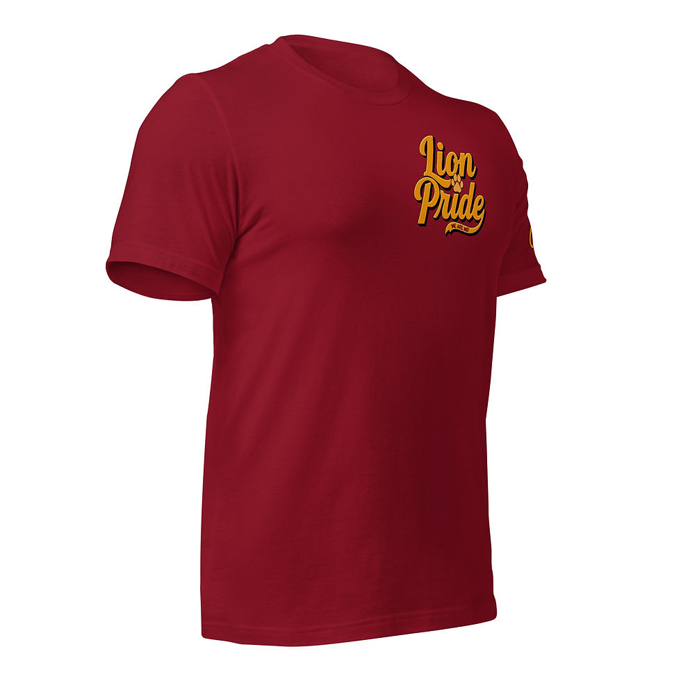 Thumbnail: Lion Pride Crimson & Gold Unisex Coaches Shirt | Bella + Canvas 3001