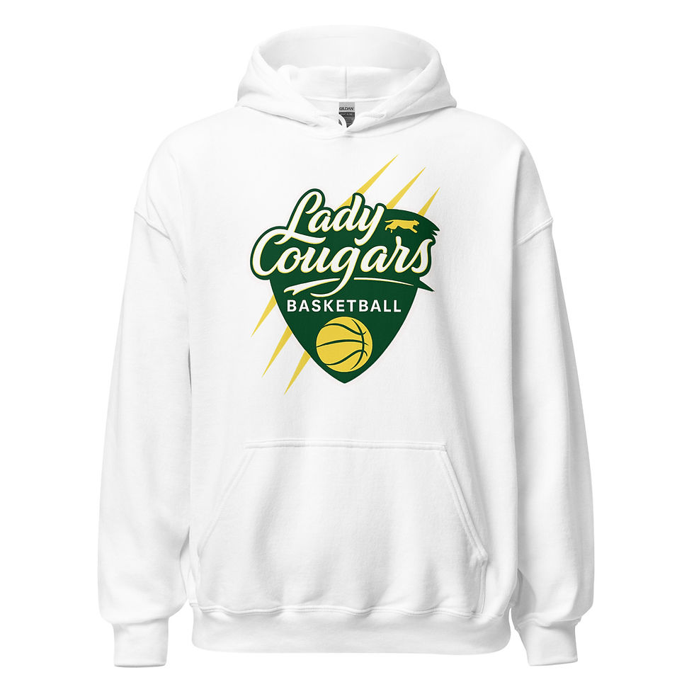 Thumbnail: "Run The Court" Lady Cougars Unisex Heavy Blend Hoodie | Gildan 18500 DTG
